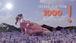 1girls 3d asian asian_female ass big_ass big_breasts big_butt bikini blizzard_entertainment breasts brown_hair brown_hair_female brunette_hair cheek_markings city d.va dbhfrost female female_focus female_only giant_female giant_woman giantess hana_song huge_ass huge_boobs huge_breasts huge_butt korean korean_female light-skinned_female light_skin macro macro_female overwatch overwatch_2 pink_bikini solo solo_female solo_focus thank_you thank_you_message video_game_character