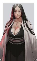 1girls big_breasts bleach bleach:_the_thousand-year_blood_war breasts completely_nude_female curvaceous curvy curvy_female female female_focus female_only gud0c hi_res highres huge_breasts large_breasts light-skinned_female light_skin long_hair looking_at_viewer scar solo solo_female solo_focus unohana_retsu wide_hips