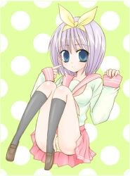 1girls artist_request female lucky_star panties school_uniform tagme tsukasa_hiiragi