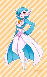 blue_hair blue_skin boobs gardevoir no_humans pokémon_(species) pokemon pokemon_(species) pussy renayee shiny_gardevoir shiny_pokemon tits