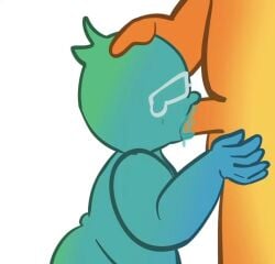 1boy1girl 1girls 1nonbinary blowjob blue_body blue_skin cheek_bulge chubby_female chubby_male deepthroat dominant_male drooling drooling_on_penis enby faceless_male fellatio frutiger_aero gagging gagging_noise gagging_on_penis glasses green_body green_skin hand_guiding hand_on_head inexperienced inexperienced_female male male/female monster_(zombsterrr) multicolored_body multicolored_skin nonbinary orange_body orange_skin penis_in_mouth saliva saliva_drip saliva_on_tongue saliva_string saliva_trail submissive_female teardrop tongue yellow_body yellow_skin zomb_(zombsterrr) zombsterrr