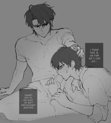 big_penis blowjob english_text fellatio gay kim_dokja large_penis omniscient_reader's_viewpoint sweat taotaille veiny_penis yaoi yoo_joonghyuk