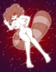 1girls animal_ears animal_tail areola areolae breasts brown_hair completely_nude female kemonomimi latam_virtual_youtuber multicolored_hair nipples nude_female pussy raccoon_ears raccoon_tail rakkun red_hair short_hair solo_female tagme theincognitoego thighs virtual_youtuber vtuber vtuberfanart