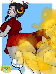 ass damara_megido fart fart_fetish female gassy gassy_female giantess homestuck ms_paint_adventures swampyart thick_ass thick_thighs