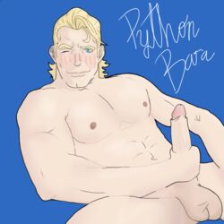 1boy arthur_(fire_emblem_fates) bara fire_emblem fire_emblem_fates gay human human_only muscles python_bara yaoi