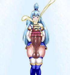 1futa aqua_(konosuba) areolae balls big_breasts big_penis blue_hair boots breasts censored clothed clothing cum cumming ejaculation functionally_nude futa_only futanari hands-free handsfree_ejaculation heel_boots huge_cock human kono_subarashii_sekai_ni_shukufuku_wo! nipples orgasm pale_skin partially_clothed penis pointless_censoring skirt skirt_lift solo solo_futa standing testicles thick_cum thigh_boots thighhigh_boots veiny_penis yellow_cum yuuki_(yukigeshou_hyouka)