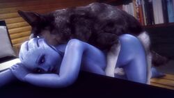 1animal 1boy 1girls 3d all_fours animated asari bestiality canine dog doggy_style domestic_dog female feral from_behind husky interspecies interspecies_relationship liara_t'soni male mass_effect noname55 nude secretly_loves_it sex sound source_filmmaker straight video zoophilia