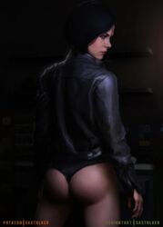 1girls 3d activision ass black_hair butt call_of_duty call_of_duty_black_ops_cold_war cute female female_only helen_park_(cod) jacket panties raven_software skstalker solo solo_female treyarch