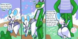 alligator alligatorid animal_crossing anthro asking_for_more ass balls balls_on_face bedroom_eyes bent_over big_butt bodily_fluids body_worship boots_(animal_crossing) bouncing_breasts breasts bubble_butt carrying_another carrying_partner clothed clothed_sex clothing comic crocodilian cum cum_in_vagina cum_inside dora_(animal_crossing) duo english_text erect_nipples female genital_fluids genital_worship genitals hi_res impregnation inviting kiss_mark klutzatdusk larger_male licking looking_pleasured male male/female mammal mouse murid murine narrowed_eyes nintendo nipples oral overalls penetration penile penis penis_lick penis_worship public public_sex reptile rodent scalie seductive sex shaking_butt shortstack size_difference skimpy text thick_thighs tongue tongue_out torn_clothing twerking vaginal_penetration wide_hips