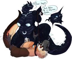 anthro anthro_on_anthro breeding ceratosaurus chubby_female collar cum cum_in_pussy cum_inside dinosaur dominant_female hex_the_yutyrannus(astral_hex) leaking_cum leash leash_and_collar leash_pull male/female male_penetrating_female nycta_night(nymphosolstarr) nymphosolstarr penetration submissive_male yutyrannus