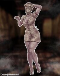 1girls background bandage bandage_on_face bandaged_face bandaged_head bat big_breasts big_thighs breasts bubble_head_nurse cleavage clothed corpse corrupted corruption creepy dead faceless faceless_female female female_focus female_only front_view girl_solo heels high_heels horror horror_(theme) horror_game human legs light-skinned_female light_skin medium_breasts monster monster_girl no_face nurse_(silent_hill) nurse_cap nurse_clothing nurse_hat nurse_headwear nurse_outfit nurse_uniform only_girl only_woman pale-skinned_female pale_skin posing posing_for_the_viewer posing_for_viewer senbonzakuraart silent_hill silent_hill_2 silent_hill_homecoming solo solo_female solo_focus solo_girl solo_woman standing thick_hips thick_legs thick_thighs thighhighs thighs wide_hips woman_only woman_solo