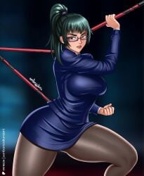 maki zenin from jjk by senbonzakuraart