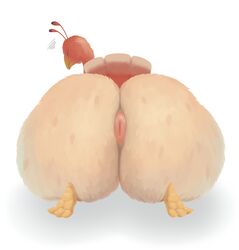 ambiguous_gender animal_genitalia anus ass avian beak big_butt bird butt butt_shot cloaca closed_eyes feathers feral furry galliform genitals hi_res huge_butt miitopia nude otherthatguy phasianid rear_view red_body red_feathers semi-anthro solo tail_feathers turkey twerkey