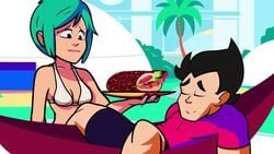 1boy 1girls 2018 animated ball_busting ballbusting beaten bikini black_hair blood blue_hair bulma_briefs cleavage comedy cum cum_in_own_mouth cum_in_pants cum_on_food cum_on_own_face cum_on_self cum_on_tongue cum_through_clothes cumshot dialogue dragon_ball dragon_ball_z dream dreaminerryday drool ejaculation erection_under_clothes fantasizing female femdom fight food funny fushark hammock hands-free longer_than_30_seconds male malesub open_mouth penis_visible_through_pants red-tinted_eyewear ryona saiyan saliva sandwich scouter short_hair smile smirk sound stepping_on_penis tinted_eyewear tongue_out torn_clothes vegeta video voice_acted waking_up wet_dream