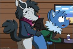 3:2 anal anal_sex animated anthro anthro_on_anthro anthro_penetrated anthro_penetrating anthro_penetrating_anthro clothed clothing duo erection first_time_anal genitals male male/male male_penetrated male_penetrating male_penetrating_male moan partially_clothed penetration penile penile_penetration penis penis_in_ass sex thick_penis thick_thighs zandermanith