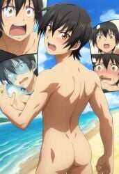 ai_generated comfyui stable_diffusion gay male male/male anal muscular muscular_male sweat oiled shiny_skin ass_focus from_behind ahegao tongue_out drooling cum_drip intense_sex tales_of_(series) tales_of_xillia jude_mathis
