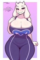 ai_generated big_breasts huge_breasts thick_thighs toriel undertale undertale_(series)