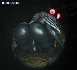 1boy anus ass black_skin bug feathers furry furry_male furry_only glowing_anus glowing_eyes insects male male_only moth moth_humanoid mothman penis red_anus red_eyes solo solo_male tagme vensaku