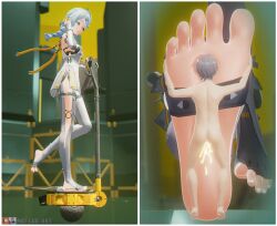 1boy 1girls 3d 3d_(artwork) 3d_model 3d_render barefoot blender crush crushing cum feet feet_fetish female femdom foot_fetish footjob giantess mei_lee_art miniguy seed_(zenless_zone_zero) shrinking size_difference soles stirrups stuck_to_foot teasing toes trampling underfoot wise wise_(zenless_zone_zero) zenless_zone_zero