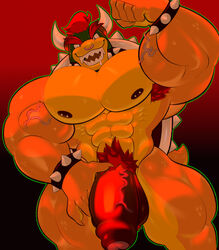 5_fingers abs anthro armpit_hair balls big_balls big_muscles big_penis body_hair bowser bracelet claws collar electriczombie facial_piercing fingers fist flexing flexing_bicep foreskin genitals hair hi_res horn huge_cock huge_muscles hyper hyper_genitalia hyper_penis jewelry male male_only mario_(series) muscles muscular muscular_anthro muscular_male nintendo nipple_piercing nipples nose_piercing nose_ring open_mouth penis piercing pubes red_hair scalie shell solo spiked_bracelet spiked_collar spiked_shell spikes spikes_(anatomy) uncircumcised vein video_games