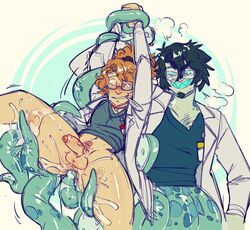 2boys anal artist_request bileshroom blush blushing dilf gay ginger_hair glasses grin jack_bright labcoat male male/male male_only man_bun oc scientist scientists scp scp_foundation scp_scientist sex tagme teeth tentacle tentacle_sex