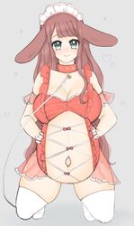 1girls big_breasts female female_only huge_belly large_breasts looking_at_viewer pregnant purinpaw rabbit_humanoid ready_to_pop solo