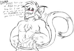 1boy abs aroused ass baboon belly big_hands big_penis chest_hair chris_(chrisbmonkey) chrisbmonkey dialogue excited eyeshadow fangs flirting fluffy furry furry_ears furry_only furry_tail fursona hairy hairy_arms hairy_chest hands_on_hips hips horny looking_at_viewer looking_down lustful_energy lustful_gaze male male_only mandrill monkey monkey_tail muscle muscles nipples primate seductive seductive_eyes seductive_look seductive_smile sexually_suggestive smile smiling teeth tongue tongue_out underwear