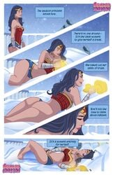 1girls biting_lip black_hair dat_ass dc dc_comics diana_prince english_text ironwolf justice_league lasso_of_truth lipstick long_hair masturbation teasecomix tiara wonder_woman wonder_woman_(series)