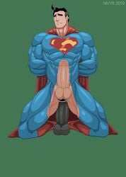 1boy abs anal_object_insertion animated biceps blue_eyes bouncing_balls cape clark_kent cock_ring cutout dc dildo dildo_in_ass erect_nipples_under_clothes floppy_cock green_background hands_behind_back huge_cock male_only mp4 muscular nipple_bulge nivyx no_sound pecs reluctant riding riding_dildo sex_toy superhero superman thick_thighs tied_up video