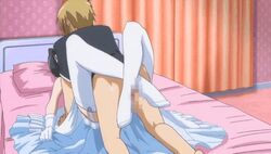 1boy 1girls age_difference animated bed bedroom blue_hair brother_and_sister censored chiyo_(swing_out_sisters) clothed_sex clothing dress eyes_closed female garter_belt gif grabbing_dress humanoid_genitalia humanoid_penis humanoid_pussy incest leg_lock loving_it male male/female missionary missionary_position older_female older_sister sex shameless stockings swing_out_sisters wedding_dress white_gloves white_stockings younger_brother younger_male