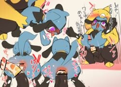 2020 anal anal_sex anus balls blush drowzee eyes_watering gaping gaping_anus genitals japanese_text licking male male/male manmosu_marimo nintendo oral penetration penile penis penis_lick pokémon_(species) pokemon riolu sex text tongue tongue_out translation_request video_games