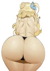 1girls ass ass_focus big_ass blonde_hair breasts curvy_figure dat_ass doublehero female female_only female_protagonist from_behind galko galko-chan gyaru huge_ass large_ass oshiete!_galko-chan solo thick_ass thick_thighs thighs topless white_background wide_hips