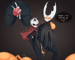 ass big_ass big_butt cum cum_in_ass cum_inside gay gay_sex height_difference hollow_knight hollow_knight_(character) hornynym male male/male male_only one_arm precum sweat tears thick_thighs trembling