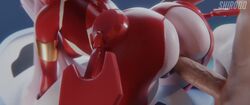 1boy 1girls 3d animated ass big_penis blender darling_in_the_franxx erection female from_behind huge_ass male no_sound penis sex shir0qq video zero_two_(darling_in_the_franxx)