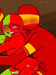 arched_back blush blushing countryhumans cum cum_in_ass cum_inside gay heart-shaped_pupils pleasure_face pleasured portugal portugal_(countryhumans) shaking slap spain spain_(countryhumans) x-ray yaoi