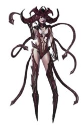 alien alien_girl big_breasts clothed clothing concept_art female lipstick looking_at_viewer serious_sam tentacle video_games witch-bride_of_achriman