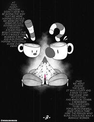 2boys black_and_white cuphead cuphead_(game) english_text inkwell mr5star mugman tagme