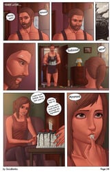 1boy 1girls comic ellie_(the_last_of_us) ellie_williams female joel_miller jojobanks male naughty_dog naughty_face the_last_of_us