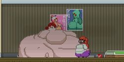 2girls animated ass_expansion bbw belly_expansion belly_overhang belly_squish big_ass big_belly big_breasts bigfatties_(starbound_mod) breast_expansion chubby chubby_female cleavage fat fat_woman female female_focus female_only femdom gif glasses huge_ass huge_belly huge_breasts human hyper_ass hyper_belly hyper_breasts immobile immobilization love_handles muffin_top multiple_girls obese obese_female overweight overweight_female pixel shy_dispatch ssbbw starbound stuffing thick_thighs tight_clothing wardrobe_malfunction weight_gain wide_hips