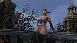 1futa 3d balls big_balls big_breasts breasts elf erection futa_only futanari glowing_eyes looking_at_viewer muscular muscular_futanari night_elf nipple_piercing nipples penis posing solo stockings thick_thighs thighs ts_jendana warcraft wide_hips world_of_warcraft wow