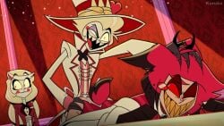 alastor_(hazbin_hotel) charlie_morningstar_(hazbin_hotel) hazbin_hotel kuruko lucifer_morningstar_(hazbin_hotel) male/male