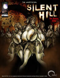 2d 2d_(artwork) big_ass big_breasts big_butt female female/female huge_breasts monster_girl nipples no_bra nurse nurse_(silent_hill) omac silent_hill tagme