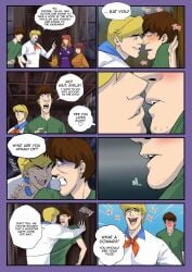 cocky comic dialogue fraternity fred_jones gay jonsfw lad male_focus scooby-doo shaggy_rogers verbal