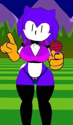 1girls 3d 3d_model anthro big_breasts breasts female female_anthro female_only gloves hedgehog hedgehog_girl hedgehog_humanoid hips marble_zone_(sonic_games) needlemouse_(character) needlemouse_(series) panties sarah_henderson_(needlemouse) shirt thick_thighs thighs yellow_gloves