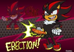 accessory anthro big_penis classica_p clothing cock_ring eulipotyphlan genitals gloves handwear hedgehog hi_res humor jewelry male male_only mammal penis penis_accessory penis_jewelry sega shadow_the_hedgehog solo sonic_(series) sonic_adventure_2 sonic_the_hedgehog_(series) vein veiny_penis