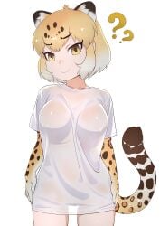 >:) ? ?? animal_ear_fluff animal_ears animal_print arm_at_side arms_at_sides bangs blonde_hair blush bottomless breasts brown_hair clavicle closed_mouth clothing colored_inner_hair covered_erect_nipples cowboy_shot elbow_gloves erect_nipples erect_nipples_under_clothes eyebrows female female_pubic_hair gloves gradient_hair grey_hair hand_on_hip high_resolution jaguar_(kemono_friends) jaguar_ears jaguar_girl jaguar_print jaguar_tail kemono_friends large_breasts looking_at_viewer masuyama_ryou medium_breasts medium_hair multi_ear multicolored_hair naked_shirt nipples no_bra parted_bangs print_gloves pubic_hair see-through see-through_shirt shirt short_hair short_sleeves simple_background smile solo t-shirt tail v-shaped_eyebrows very_high_resolution wet wet_clothes wet_shirt white_background white_hair white_shirt yellow_eyes