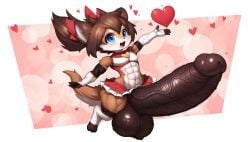 abs ai_generated anthro anthro_only blue_eyes brown_hair casual casual_erection casual_exposure cute digitigrade dog_tail domestic_dog elbow_gloves erection feminine feminine_male furry girly hairbow happy heart heart_symbol hyper hyper_balls hyper_genitalia hyper_penis in_the_air kneehighs massive_penis midriff miniskirt motion_lines muscular muscular_femboy muscular_male nai_diffusion nipple_outline presenting_penis proud proud_of_his_cock shameless small_but_hung small_but_hyper smile theblockhead thick_thighs tight_topwear unaroused veiny_balls veiny_penis wide_hips