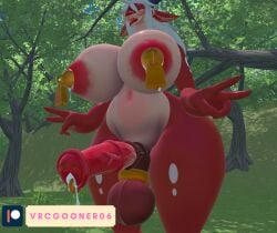 3d anthro furry futanari lactation large_breasts large_penis leaking_penis nipple_plugs spinel_(sepiruth) vrcgooner06 vrchat