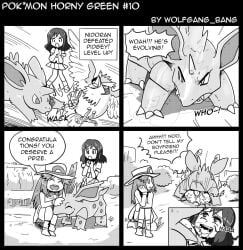 anime bad_girl cheating cheating_girlfriend comic cucked_by_pokemon cuckold english_text hentai lass_(pokemon) lass_(pokemon_rgby) leaf_(pokemon) manga mating_press monochrome netorare nidoran nidoran♂ nidorino npc_trainer ntr pidgey pokeharlot pokemon pokemon_frlg pokephilia sex speech_bubble text unfaithful waifu wolfgang_bang wolfrad_senpai