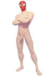 fortnite hairless_balls human human_only malakisuglypotato_(artlist) male_only marvel marvel_comics mask mask_only no_watermark nude nude_male penis peter_parker pose solo_male spider-man spider-man_(fortnite) spider-man_(series) standing superhero transparent_background white_skin